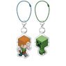 Minecraft Acrylic Pair Mascot Key Chain Alex & Creeper (Anime Toy)