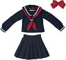 PNS Long Sleeve Classical Sailor Uniform Scarf & Ribbon Set (Navy x Navy) (Fashion Doll)