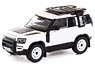 Land Rover Defender 90 White Metallic Lamley Special Edition (Diecast Car)