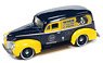 1940 Ford Panel Truck `Morton Salt` Dark Blue / Yellow (Diecast Car)