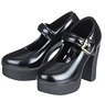 Heel Strap Shoes Black (Fashion Doll)