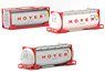 (HO) Tank Container `Hoyer` (3 Pieces) [3x20ft Tankcont.] (Model Train)