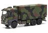 (HO) Mercedes-Benz Arocs 6x6 Flat Bed Truck Camouflage (Model Train)