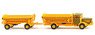 (HO) Bussing 8000 Dump Truck & Trailer Traffic Yellow (Model Train)
