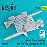 AGM-88 `Harm` Missiles w/LAU-118 & Adapter for Su-27 (Set of 2) (Plastic model)