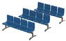 211068 (N) Station Bench (Blue) (3 Pieces) (Model Train)