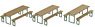211073 (N) 折畳式のテーブルとイス (3個入り) (鉄道模型)