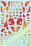 1/144 GM Decoration Decal No.1 `Graphic Armor #1` Prism Red & Neon Red (Material)