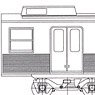 1/80(HO) Transfer Series 7700 Type A Middle Car One Car (for Additional) (Unassembled Kit) (Model Train)