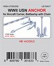 WWII US Navy Anchor Chain for Aircraft Carrier & Battleship (Plastic model)