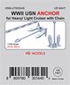 WWII US Navy Anchor Chain for Light Cruiser & Heavy Cruiser (Plastic model)