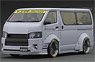 T.S.D Works Hiace Matte Gray with Roof Rack (Diecast Car)