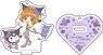 Cardcaptor Sakura x Sanrio Characters Acrylic Stand Key Ring Flower Ver. Sakura x Kuromi (Anime Toy)