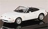 Eunos Roadster (NA6CE) With Tonneau Cover Crystal White (Diecast Car)