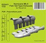 Hurricane Mk.II Fish Tail Type Exhausts (for Revell) (Plastic model)