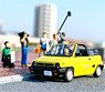 Diorama Collection64 #CarSnap11b TV Crew 2 (w/Honda City Cabriolet) (Diecast Car)