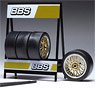 Tire Set BBS Motorsport one-piece Chrome / Gold (Diecast Car)