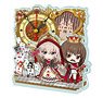 Girls und Panzer das Finale Puchichoko Mini Acrylic Table Clock [Maho Nishizumi & Erika Itsumi] Alice in Wonderland Ver. (Anime Toy)