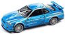 マンガレーシング 1999 ニッサン スカイライン GT-R R34 ブルー (ミニカー)