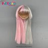 Piccodo Doll Wig Hime Cut (Two-tone Color : Pink & White) (Fashion Doll)
