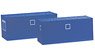 (HO) Building Site Container Enzian Blue (2 Pieces) [Baucontainer] (Model Train)
