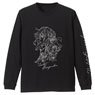 Violet Evergarden Violet Illust Art Long Sleeve T-Shirt Black L (Anime Toy)