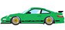 Porsche 911 (997) GT3 RS 2007 (BBS LM Wheel) Green / Black Livery (Diecast Car)