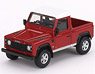 Land Rover Defender 90 Pickup Masai Red (RHD) [Clamshell Package] (Diecast Car)