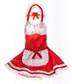 CS010B Maid Costume for 1/12 Action Figure (Red) (Fashion Doll)