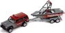 1998 Jeep Cherokee & Bort / Trailer Gray / Red `TRAVERSE BAY` (Diecast Car)