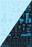 1/144 GMデコレーションデカールNo.2 「グラフィック・アーマー＃2」 【クリア&ネオンスプラッシュブルー】 (素材)