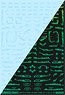 1/100 GM Line Decal No.2 [with Caution] #2 Clear & Neon Jewel Green (Material)